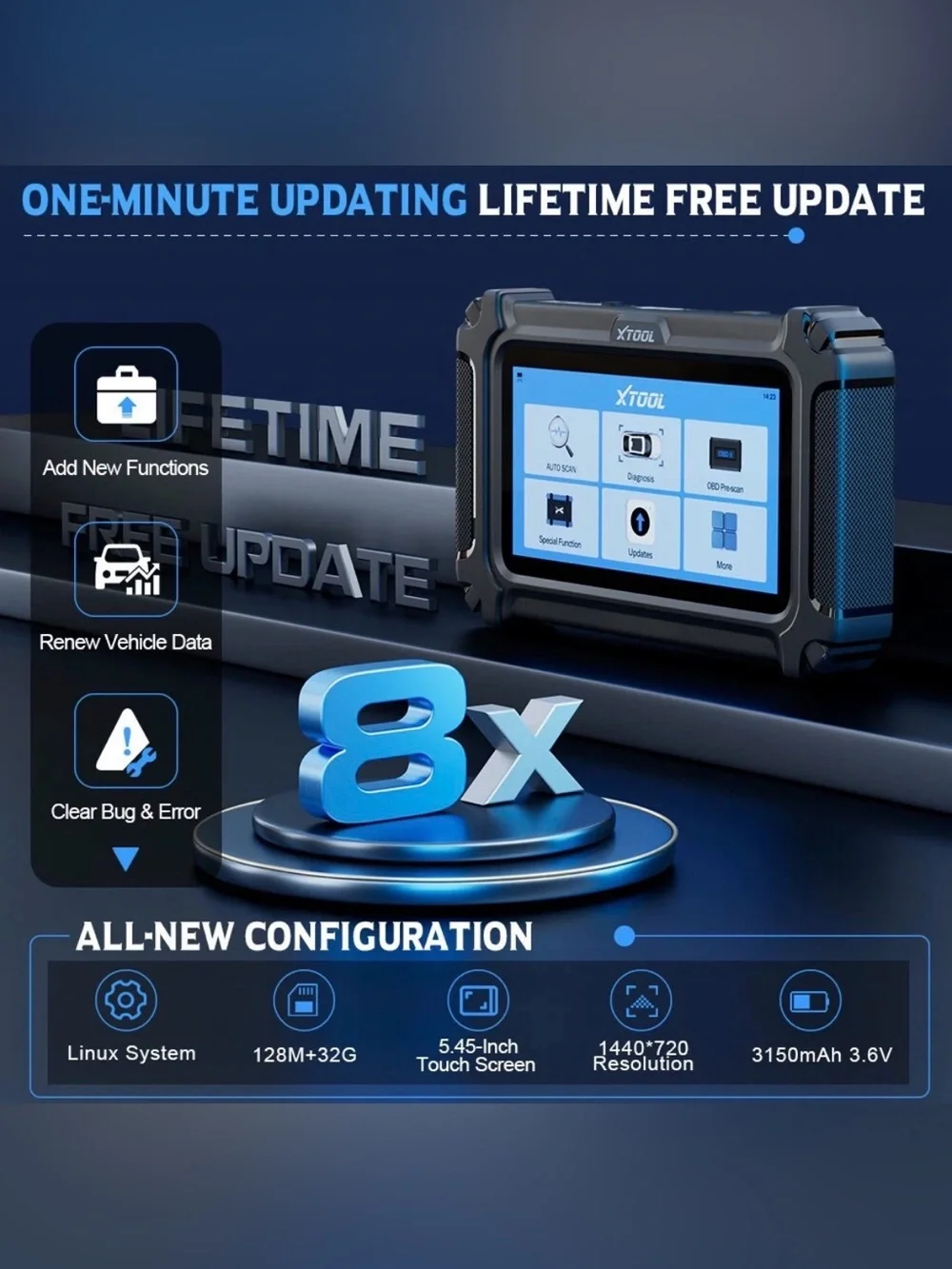 XTOOL IP500 For GM All System Bidirectional Car OBD2 Scanner Diagnostic Tool ABS